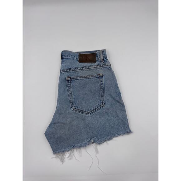 Calvin Klein Vintage 90s Distressed Denim Shorts - Picture 1 of 5